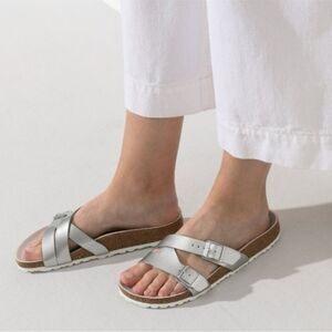 Birkenstock Women’s Yao Balance Sandals Silver (EU 41/US 10–10.5)